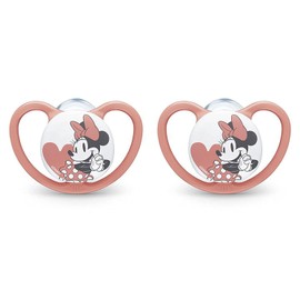 NUK Space Chupetes de ortodoncia (Minnie, 0-6 meses)