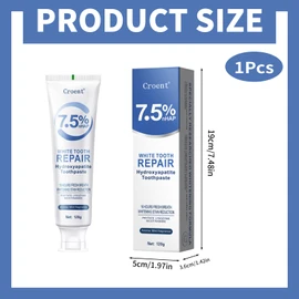 7.5% Hydroxyapatite Toothpaste,Enamel Repair & Whitening,Natural Sensitive Teeth Toothpaste for Fresh Breath & Oral Health (120g)