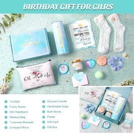 Birthday Gifts for Women, Happy Birthday Gift Basket Set for Her, Mom, Wife, Daughter, Sister, Girlfriend, Coworker, Unique Birthday Gift Idea for Women