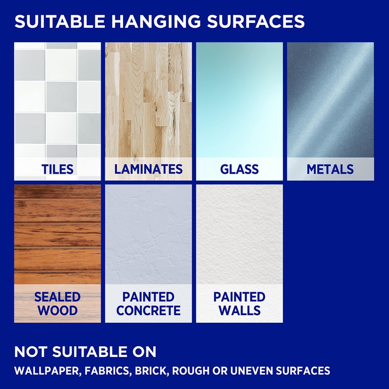 PermaStik Picture Hanging Kit Includes Removable Adhesive Hooks, 9 Small,