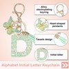 PATIKIL Alphabet Initial Letter Keychain, Resin Cute Keychains with Tassel