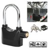 TRIXES 110db Alarmed Heavy Duty Weatherproof Long Shackle Padlock