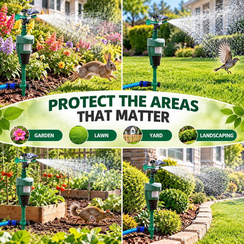 Motion Activated Sprinkler for Garden Protection – Water Jet Animal