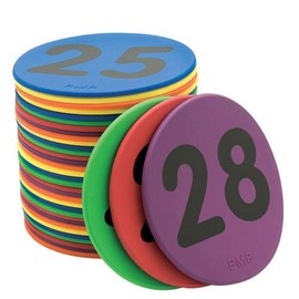 BSN Sports Color My Class 5" Numbered Spots, Blue