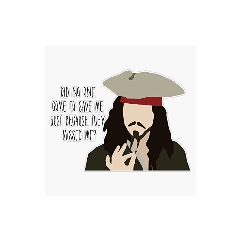 Jack Sparrow Bumper Sticker Vinyl Decal 5 inches