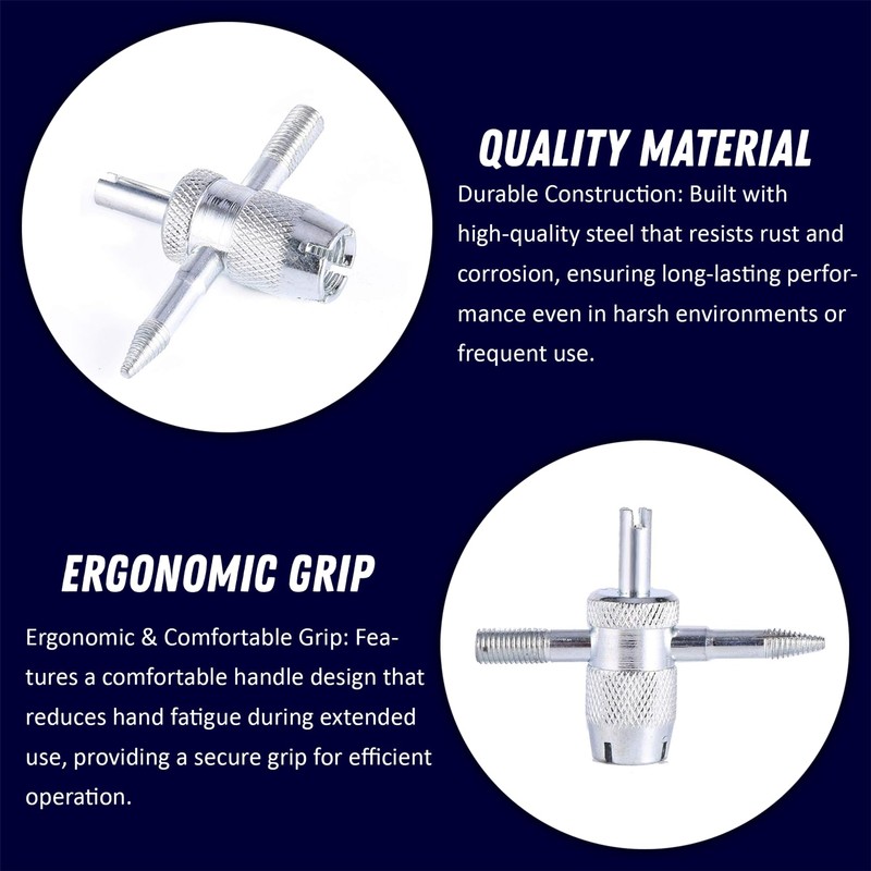 Dapetz ® 4-Way Valve Core Remover Tool 4 in 1