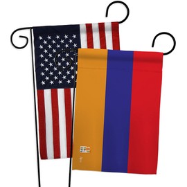 Armenian Garden Flag - Pack Regional Nationality Nation International World Country Particular Area USA Applique - House Decoration Banner Small Yard Gift Armenia Made in 13 X 18.5