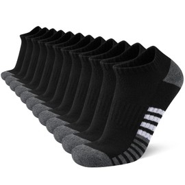 COOVAN Mens Athletic Socks 12 Pack Ankle Low Cut Breathable Running Socks,Socks for Men Shoe Size 6-12