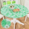 misaya Round Fitted Tablecloth with Elastic Edge, 100% Waterproof Oil
