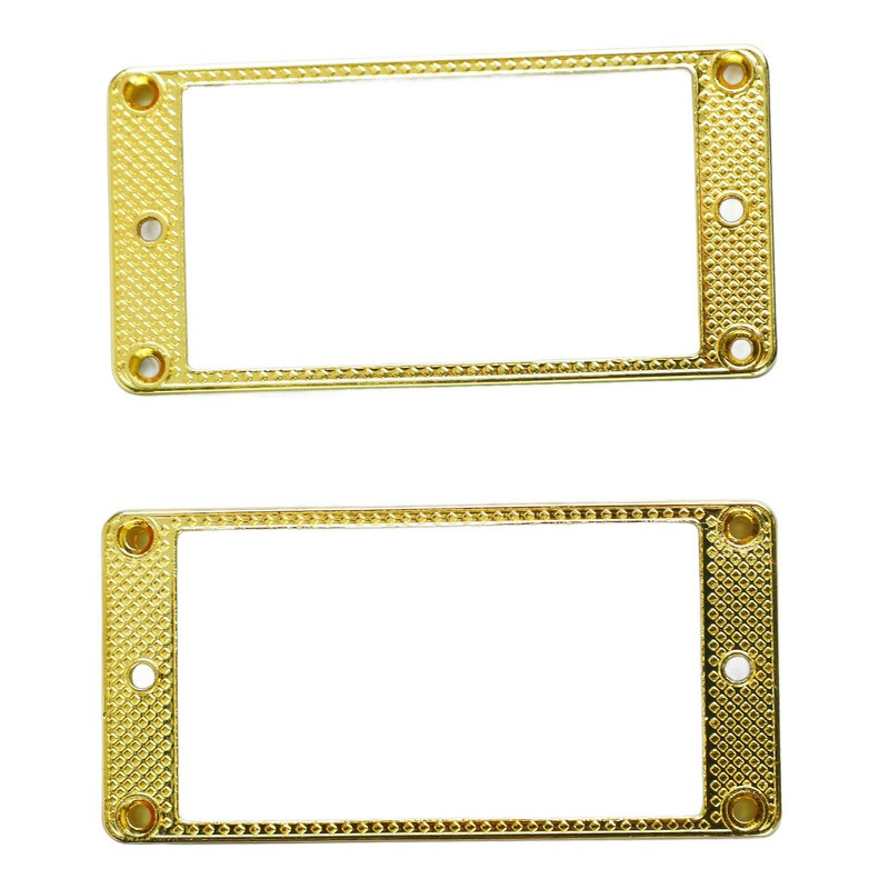 2PCS Guitar Pickup Frame Metal Bridge and Neck Pickups Cover
