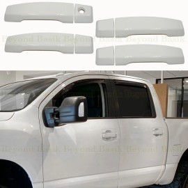 Torox For 2004-2024 Nissan Titan 4 Door Handle COVERS W/1KH W/o SMKH QAK GLACIER WHITE