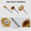EASYIKI 30 Pieces Copper Wire Brushes, Wire Brush Wheel, Copper