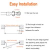 Tension Rods Shower 26 in to 39 Small Adjustable Curtain