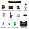 Laser Level with Tripod,4×360° Whole-Room Cross-Line Green Beam Laser Level