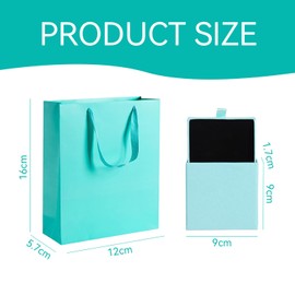 NIDHFG 1 Simple Jewelry Box And 1 Gift Bag, Jewelry Gift Box, Gift Packaging, Suitable For Bracelets, Earrings, Necklaces.