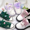 WEGOODZF Flat Lace Fancy Shoelaces: 3CM Wide White Lace Shoe