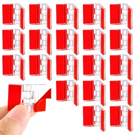 TIESOME 20Pcs Self-Adhesive Clear Acrylic Hinges, Acrylic Mini Hinge 35x25mm Folding Hinge Tools for Cabinet Drawer Furniture DIY Display Stand