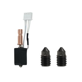 Upgrade Hotend Kit for Anycubic Kobra S1, 3D Printer Ceramic Heater Hotend Integrated Throat Heating Block Kit with 2 Pieces 0.4 mm Hardened Nozzles for Anycubic Kobra S1, S1 Combo