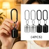 Ymcafmo 4 Pack Waterproof Metal Earplug Case with Keychain, Hard