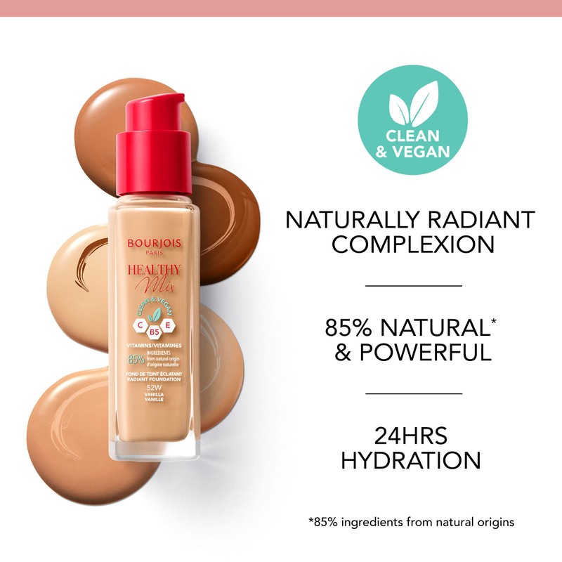 BOURJOIS Paris Healthy Mix Clean & Vegan Radiant Foundation