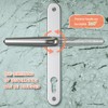 Bwintech 1 Set Satin Nickel UPVC Door Handle Set Stainless