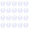 Pawfly 10 Pack Clear Suction Cups 0.8 Inch PVC Plastic