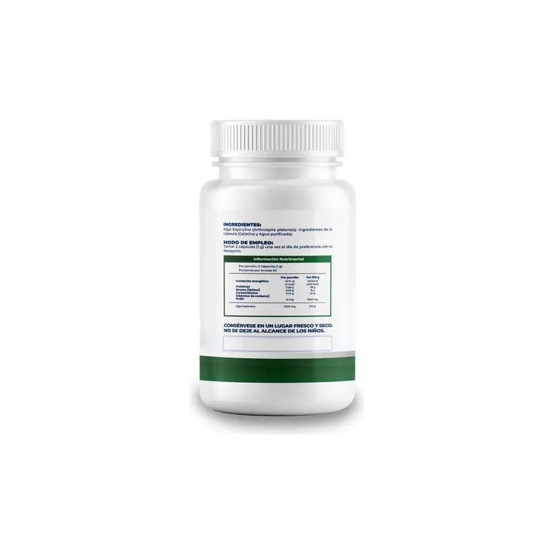 Alga Espirulina Orgánica 500 Mg Pack 3 Frascos Con 100