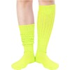 sockfun Neon Green Socks Slouch Socks Women, Slouchy Scrunch Scrunchy