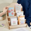 DICOSMETIC 4 Tier Greeting Card Stand Made of Papaya Wood