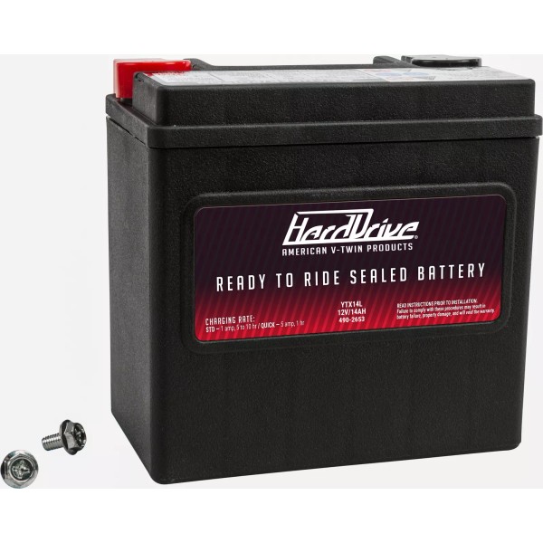HARDDRIVE 2018 XL1200NS Iron 1200 Harley Davidson BATTERY YTX14L 240CCA
