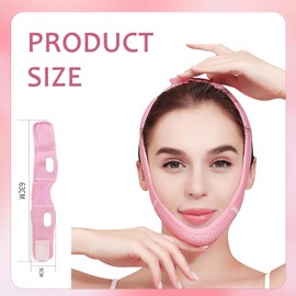 ZWWOGE Wiederverwendbare V-Linienmaske, Gesichts-Schlankheitsgurt, Face Tape, Doppelkinn Entferner Lifting-Maske, Doppelkinn Reduzierer Gesichtslifting Bandage, V-förmige Schlankheits Gesichtsmaske