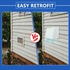 8 Inch Hooded Wall Vent with Screen and Damper, Metal
