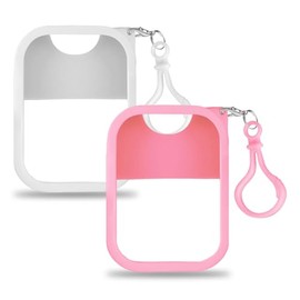 YMPEKA 2pcs Silicone Hand Sanitizer Spray Mist Cases with Keychain,Mist 1fl.oz/30ml - Protective, Formaldehyde-Free, Durable & Reusable for Personal Hygiene, Hygiene Essentials|Durable Silicone Case