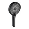 MCADYS Hand Shower Head Black with 3 Jet Types, Water-Saving