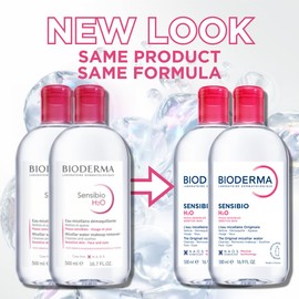 Bioderma Sensibio H2O Micellar Water, Duo Pack Makeup Remover Cleanser, Gentle for Skin, Fragrance-Free & Alcohol-Free, Gentle Face Cleanser for Sensitive Skin