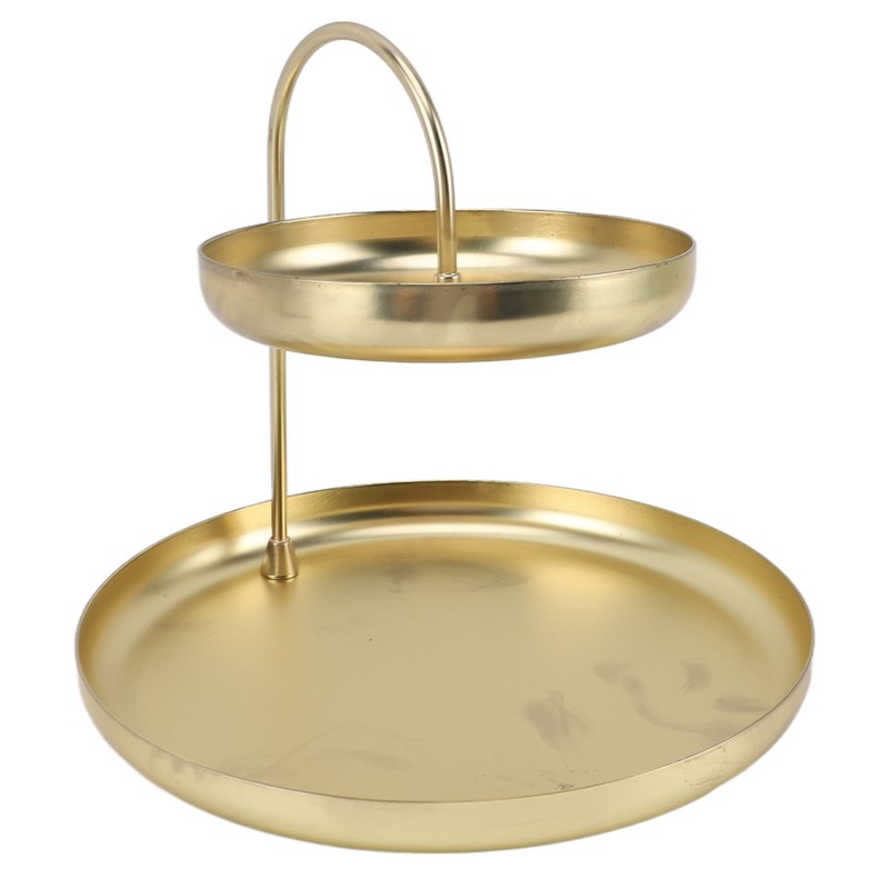 2 Tier Jewelry Tray Elegant Simple Sturdy Stable Metal Multi