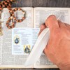 Motiskyy 100 Pcs How to Pray the Rosary Prayer Card
