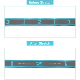 MEZOKUCEL Stretching Strap Yoga Strap 9 Loop Stretch Band for Physical-Therapy Exercise Pilates and Gymnastics Belt with Loop (Blue & Purple)