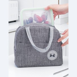 Lunch Bag, Thermal and Cold Insulation, Large Capacity, Lightweight, Waterproof, Washable, For Work or School, Camping, Convenient Storage (Gray)