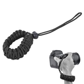 Correa para la Muñeca de la Cámara, Cámara Ajustable Portátil Correa de Agarre de Mano de Nylon Cuerda de Mano Correa para la Muñeca para sin Espejo Cámara Digital de Video Pequeñas (Negro)
