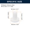uxcell 32 Pieces White Rubber Stopper, 3.3mm Plug Holes for
