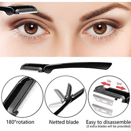 JSBelle 11 en 1 Kit de tijeras para el cuidado de las cejas, Incluye afeitadora recortadora facial, maquinillas de afeitar faciales, cepillo para...  