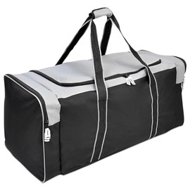 Jetstream Heavy Duty Hockey Bag | Multi Pocket Travel Duffel Bag | Large Sports Gym Equipment with Water Repellency | Foldable Luggage Bag with Padded Handles For Camping (36 Inch, Grey)