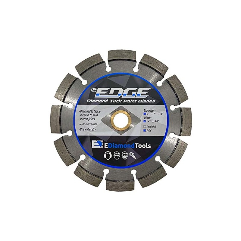 6" Diamond Tuck Point Blade for Mortar Joint Removal, Single