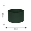 MiniSun | Small Modern Forest Green Fabric Drum Light Shades