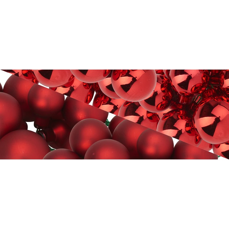 Christmas Baubles Glass on Wire 36 Pieces Diameter 20/25/30 mm