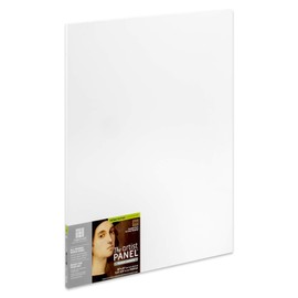 Ampersand Art Supply Wood Gesso Artist Painting Panel: Primed Smooth, 18" x 24", 3/8" Flat Profile