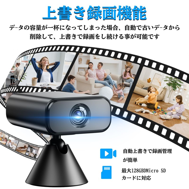 Small Camera, 2.4G WiFi Surveillance Camera, 1080P Resolution, 140° Wide