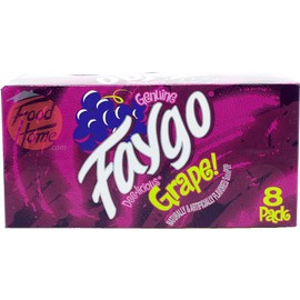 Faygo Grape! flavored soda pop. 8-pack 12-fl. oz. cans in box (1)
