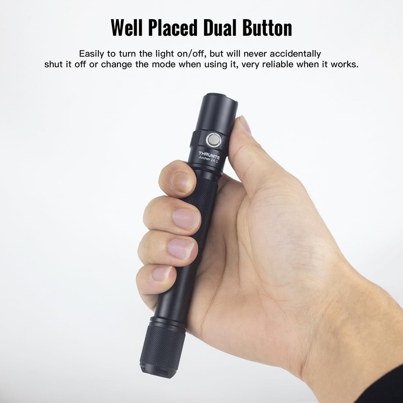 ThruNite Archer 2A C LED Rechargeable Flashlight, High 1000 Lumens
